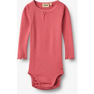 WHEAT® - Langærmet Blonde Rib Body Lotta - raspberry - Str 56.