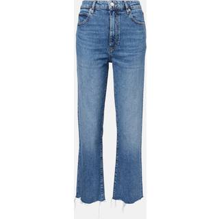 Frame Jeans rectos Ruler de tiro cropped - azul - 32