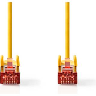 Nedis Kat 6 kabel | RJ45 Han | RJ45 Han | S/FTP | 5.00 m | Runde | LSZH | Gul | Label