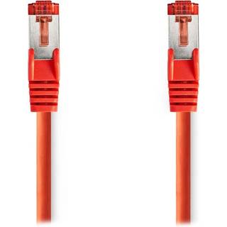Nedis - Kat 6 kabel | RJ45 Han | RJ45 Han | S/FTP | 10.0 m | Runde | LSZH | Rød | Label - CCGL85221RD100
