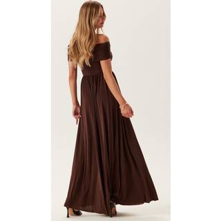 Bardot Rouched Maxi Split Dress