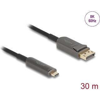 DeLOCK 81609 videokabel adapter 30 m USB Type-C DisplayPort Sort