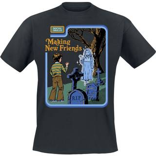 Steven Rhodes - Fun T-shirt - Making New Friends - M till 3XL - Herrer - sort