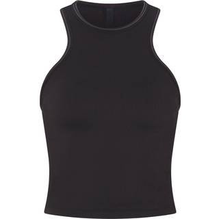SKIMS Racer Front Tank Top Obsidian | Black | XS | NikeSKIMS Ribbed Seamless