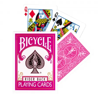 Bicycle Fuchsia Rider Back cards.