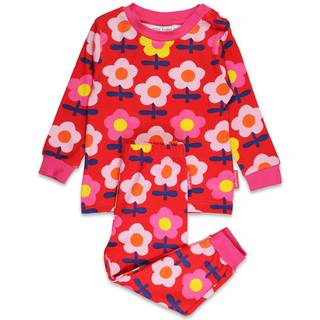 Organic cotton children's pajamas short sleeve with retro floral print - 116cm / 5-6 years