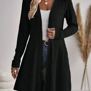 Spring/autumn Women' Color Cardigan, Ribbed Casual Jacket