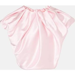 Simone Rocha Top drapeado de satén - rosa - XXXS