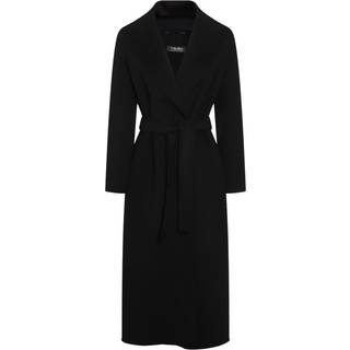 'S Max Mara Abrigo Poldo de lana virgen - negro - S/M
