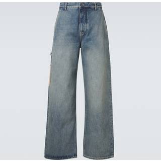 Loewe Jeans rectos con ante - azul - EU 50