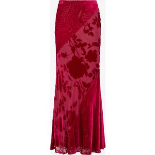 Roberto Cavalli Long Skirt With Rose And Python Pattern - Female Ready To Wear Red 44