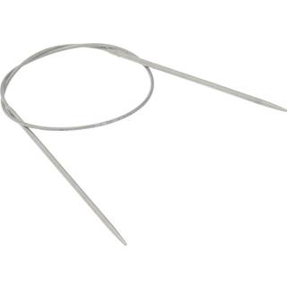 Rundpinde 60 cm med fast wire i rustfri stål. Lana Grossa strikkepinde. 2,0 mm