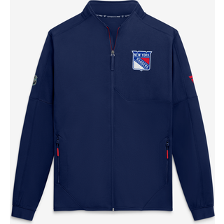 New York Rangers Authentic Pro Rink Poly Fleece Full Zip - Mens
