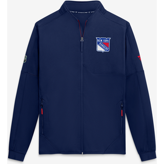 New York Rangers Authentic Pro Rink Poly Fleece Full Zip - Mens