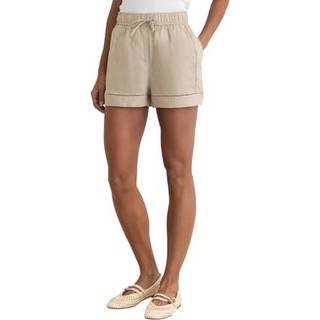 Reiss Reiss Riley shorts i hør med stigebroderi - EU 34 (UK 6)