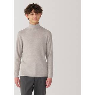 MUJI | Men's Wool Ribbed Turtle Neck Jumper Oatmeal XL