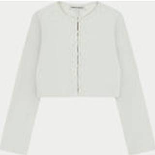 RIBBED BUTTON THROUGH TOP - GREY