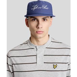 Lyle & Scott Men's Embroidered Canvas Rope Cap in Blue