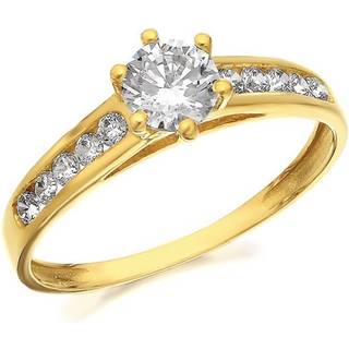 9ct Gold Cubic Zirconia Ring - R6553-R