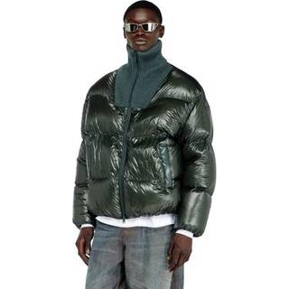 Diesel - Doudoune en ripstop à col côtelé - Vestes d'hiver - Homme - Vert