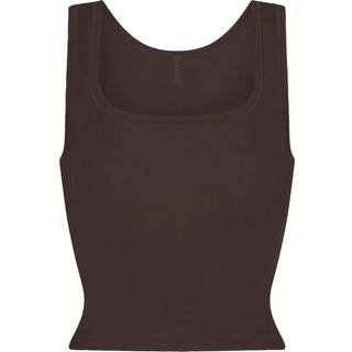SKIMS Tank Top | Deep Neutral | XL | Cotton Rib
