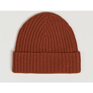 Amanda ChristensenRib Knitted Cashmere CapRust
