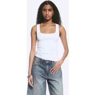 Slim Square Neck Ribbed Tank Top