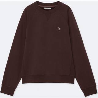 AllSaints Harlow Ramskull Raglan Sweatshirt, Red, Size: M