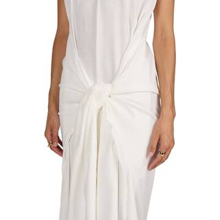 Toteme Vestido midi de jersey de algodón fruncido - blanco - S
