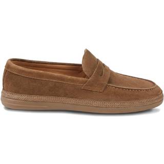 Roderic Leather Penny Loafers - RODERIC / 328 784 - Tan Suede