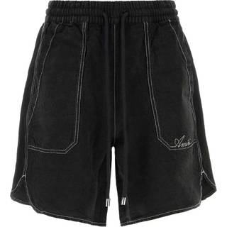 Amiri Script Bermuda Shorts — Black