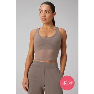 Fabletics Women's Mesh Racerback Tank Top Brown Size XXS - Brown - XXS