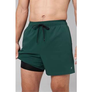 Fabletics Men's O2 Run Short Lined 7in Green Size M - Green - M