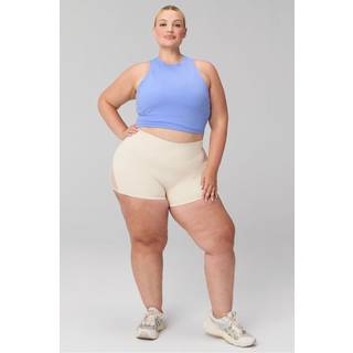 Fabletics Women's Feather Tech+ Racerback Cropped Tank Top Blue Plus Size 4X - Blue - 4X