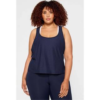 Fabletics Women's Whisper Racerback Tank Top Blue Plus Size 3X - Blue - 3X