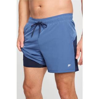 Fabletics Men's O2 Run Short Lined 5in Blue Plus Size XXL - Blue - XXL