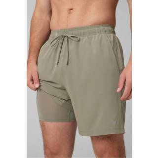 Fabletics Men's O2 Run Short Lined 7in Green Size XS - Green - XS