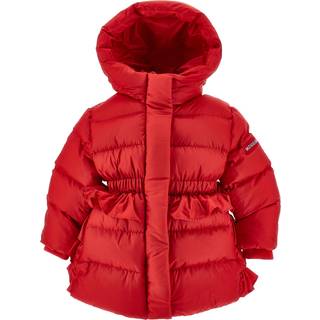 Monnalisa Down Jacket With Ruffles