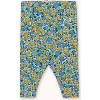 Tinycottons | Flower Pattern Rib Baby Pant | Washed Blue - 3m