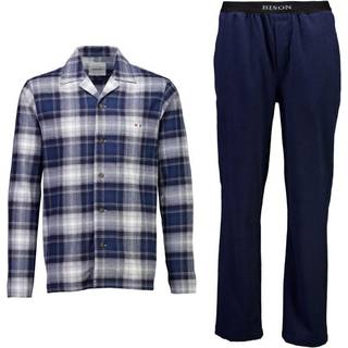 Bison ternet pyjamas i navy til herre