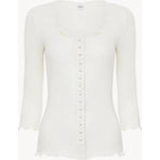 Chloé Ribbed Button-Front Blouse — Cream