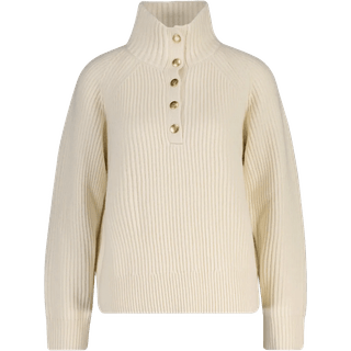 GANT Dame Sweater i lammeuld med knapper (XS) CREAM