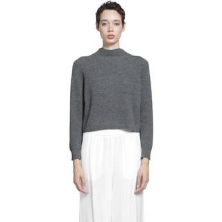 Ribbed Wool Jumper - grey - S