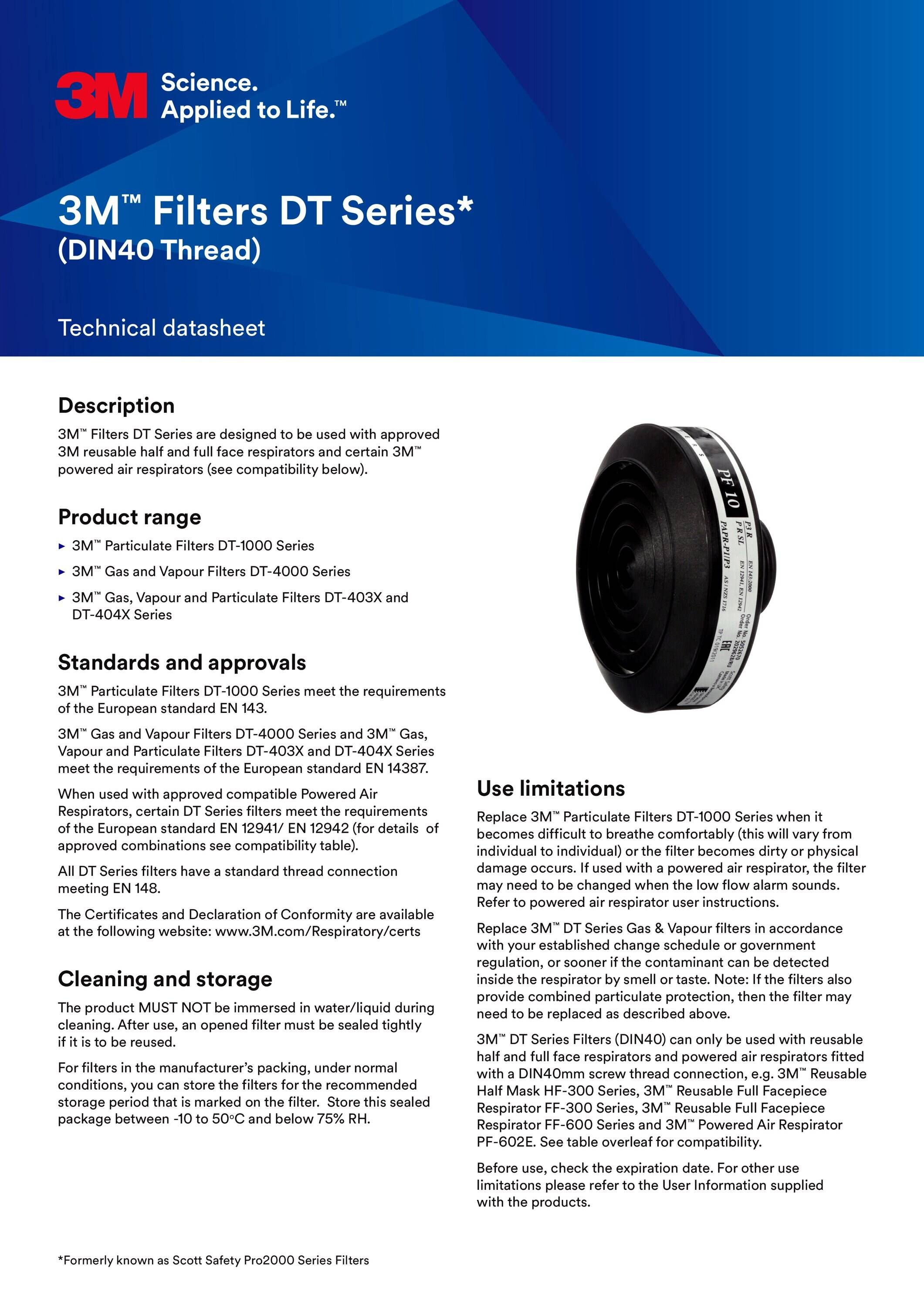 3M DT-4031E CF22 A2P3 R D Filter
