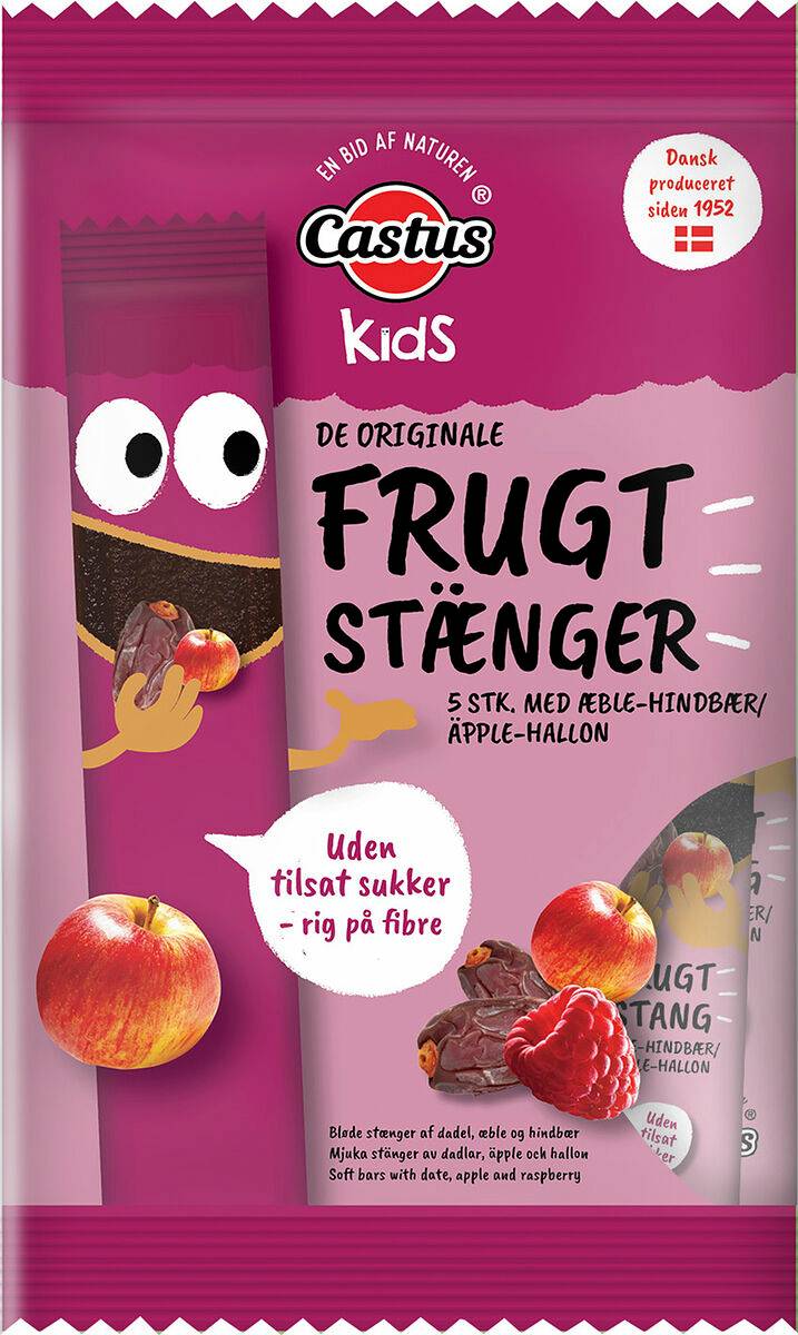 Castus Fruit Bars with Apple & Raspberry 100g 5st 1pack