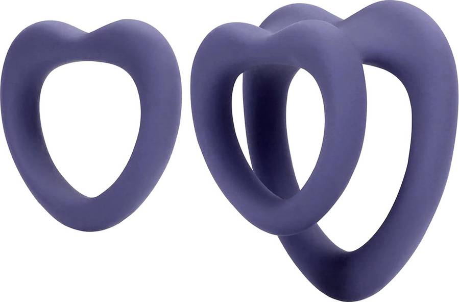 Heart Cockring Set Violet Storm