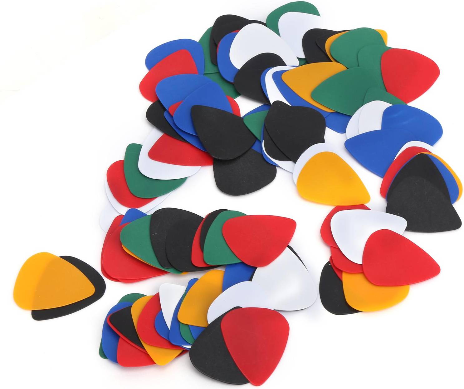Goolrc 100Pcs Guitar Pick Colorful Plastic Finger Protection