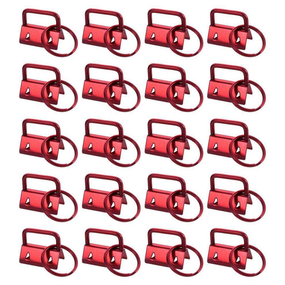 Torribaly Key Fob Hardware with Keychain Rings - Red