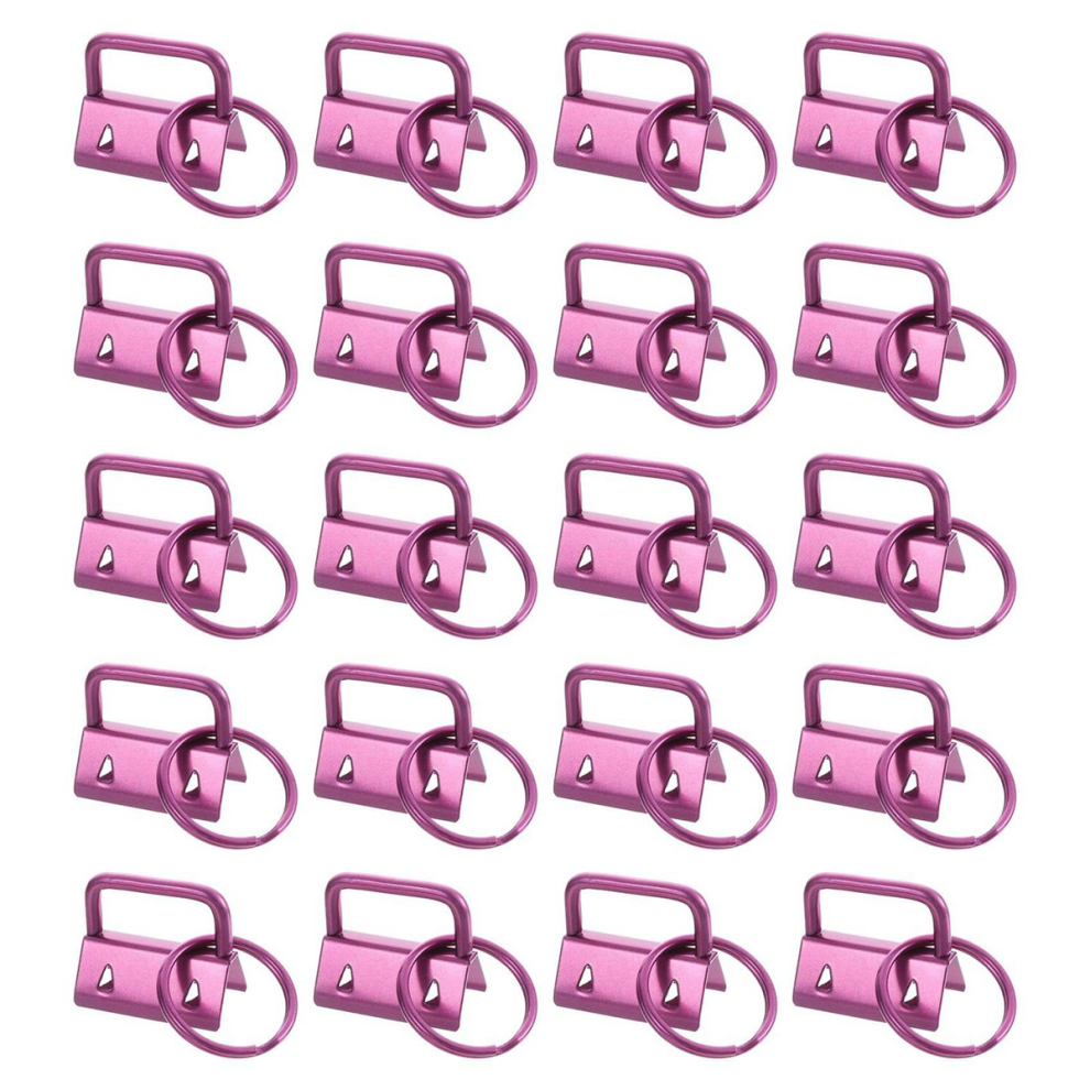 Torribaly Key Fob Hardware with Keychain Rings - Pink