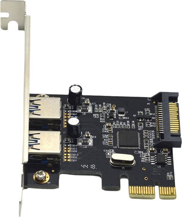 Tlily PCIe Expansion Card PCI-E to 2-Port USB3.0 5Gbps Convert Riser